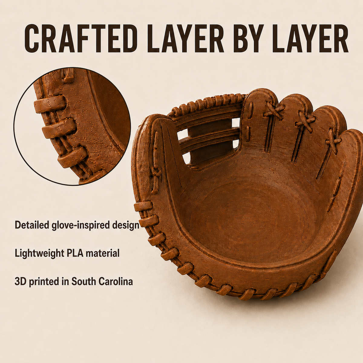 Baseball Glove Catchall Tray – 3D Printed Baseball Gift & Organizer