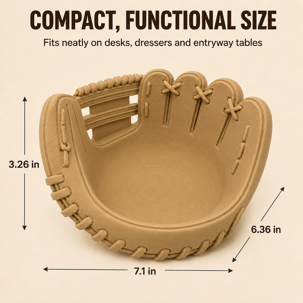 3D Printed Baseball Glove Catchall Tray – Unique Gift for Baseball Fans