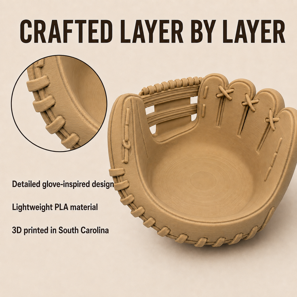 3D Printed Baseball Glove Catchall Tray – Unique Gift for Baseball Fans