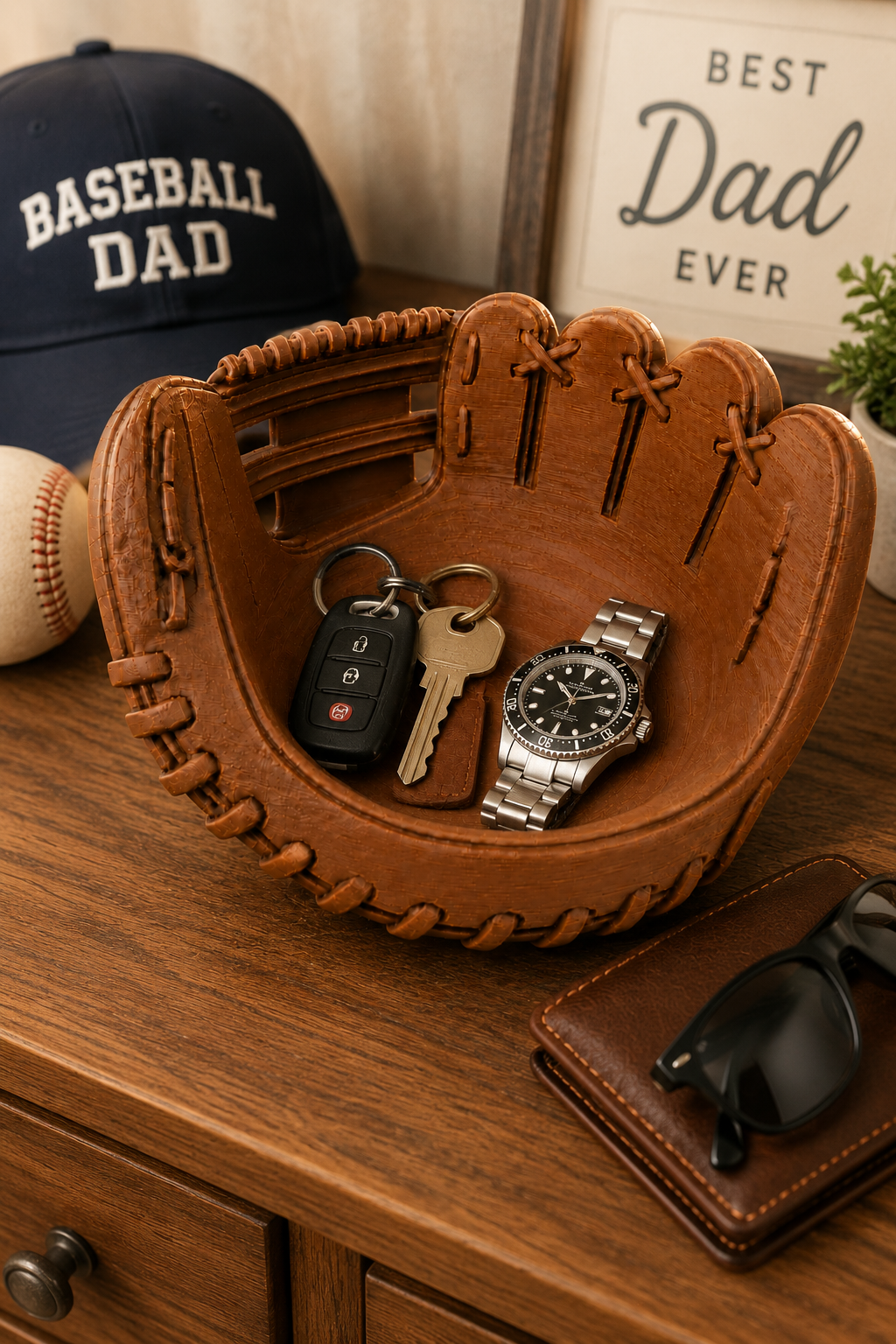 Baseball Glove Catchall Tray – 3D Printed Baseball Gift & Organizer