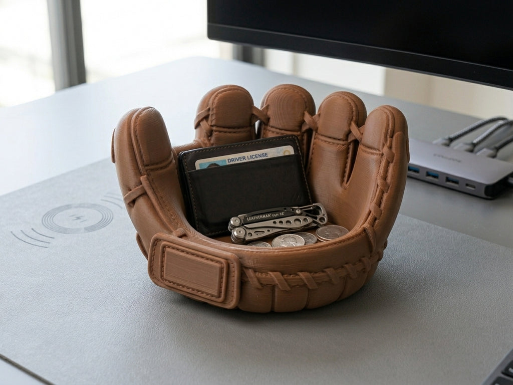 Baseball Glove Catchall Tray – 3D Printed Desk Organizer